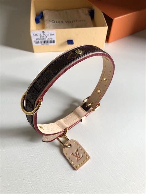 louis vuitton pet collar replica|louis vuitton dog collar large.